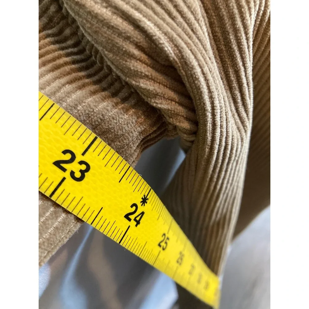 Vintage Monsieur Adolfo Mens Tan Corduroy‎ Blazer Sz 44L Old Money Preppy Career